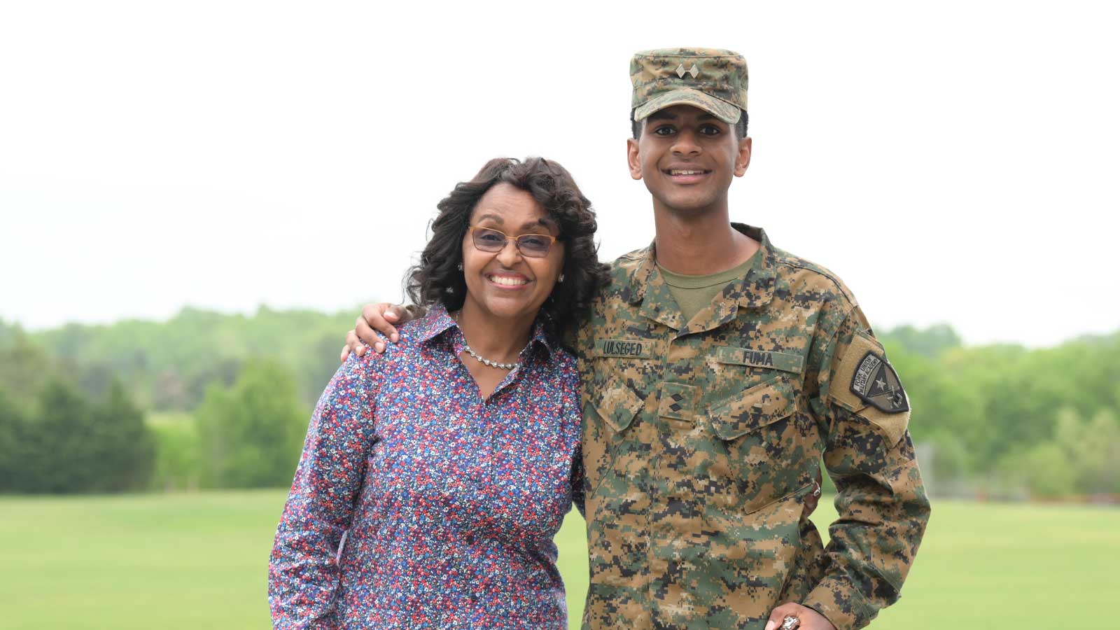 Cadet and his mother