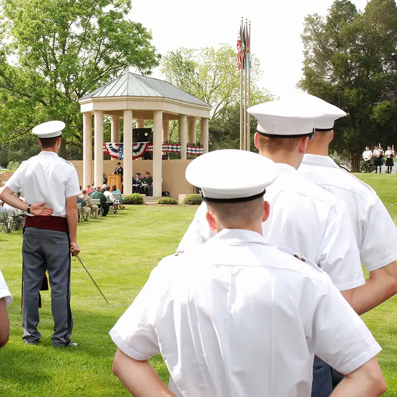 Service held at the FUMA Veteran's Memorial