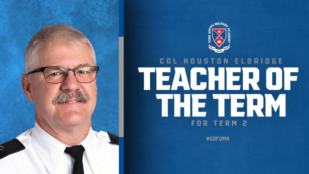 COL Houston Eldridge Recognized as Teacher of the Term for Term 2