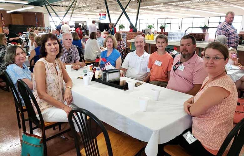 Family reunion gathers in the Estes Dining Hall at Fork Union Military Academy