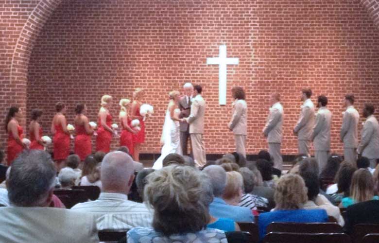 Wedding held in Wicker Chapel