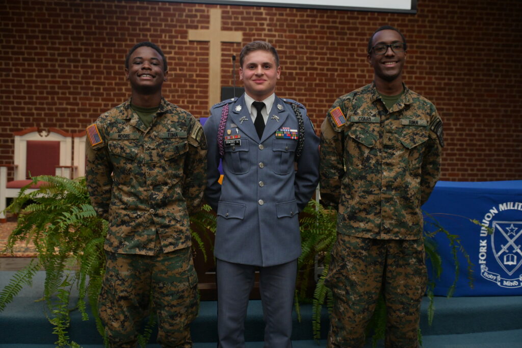 LTC Tony Moss Promotes Three Deserving Cadets in Special Ceremony