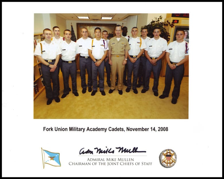 Cadets enjoyed a once-in-a-lifetime experience when their class field trip took them to the Pentagon for a special tour as the guest of the Chairman of the Joint Chiefs of Staff, Admiral Mike Mullen, in November of 2008.