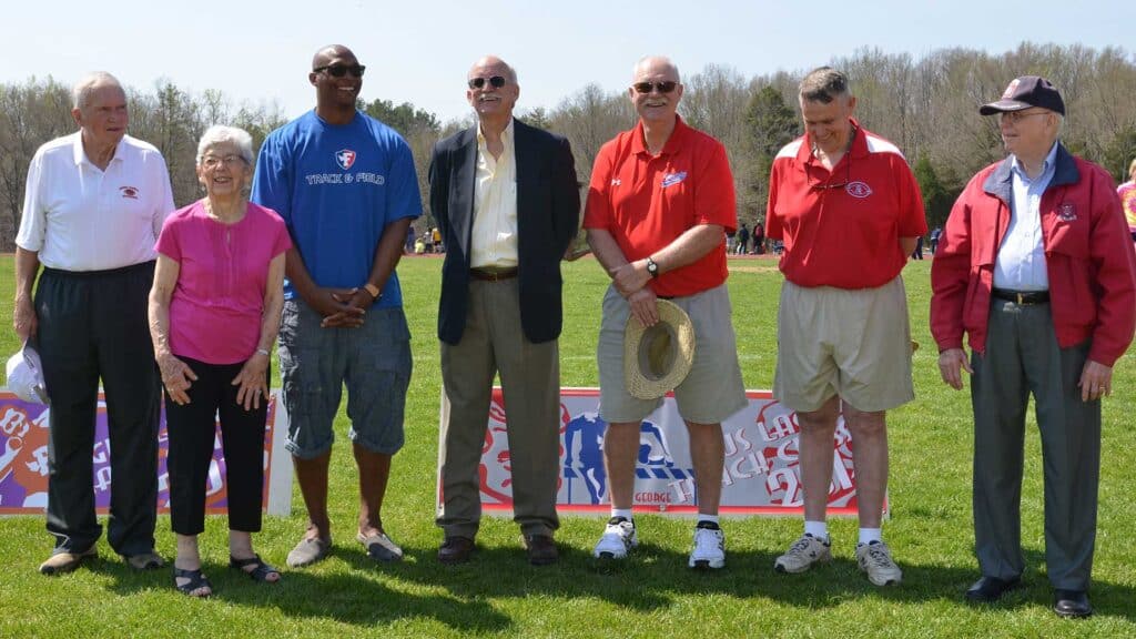 Honorees gathered to be recognized at the 2014 Gus Lacy Track Classic.