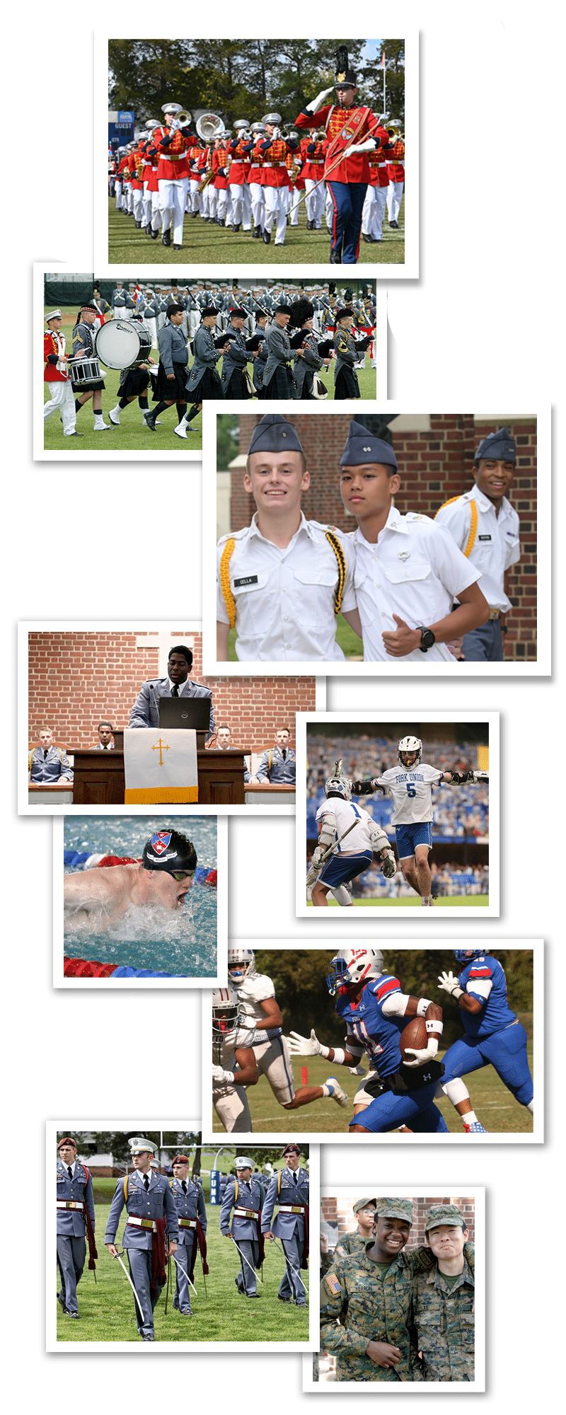 Various cadet activities at Fork Union Military Academy