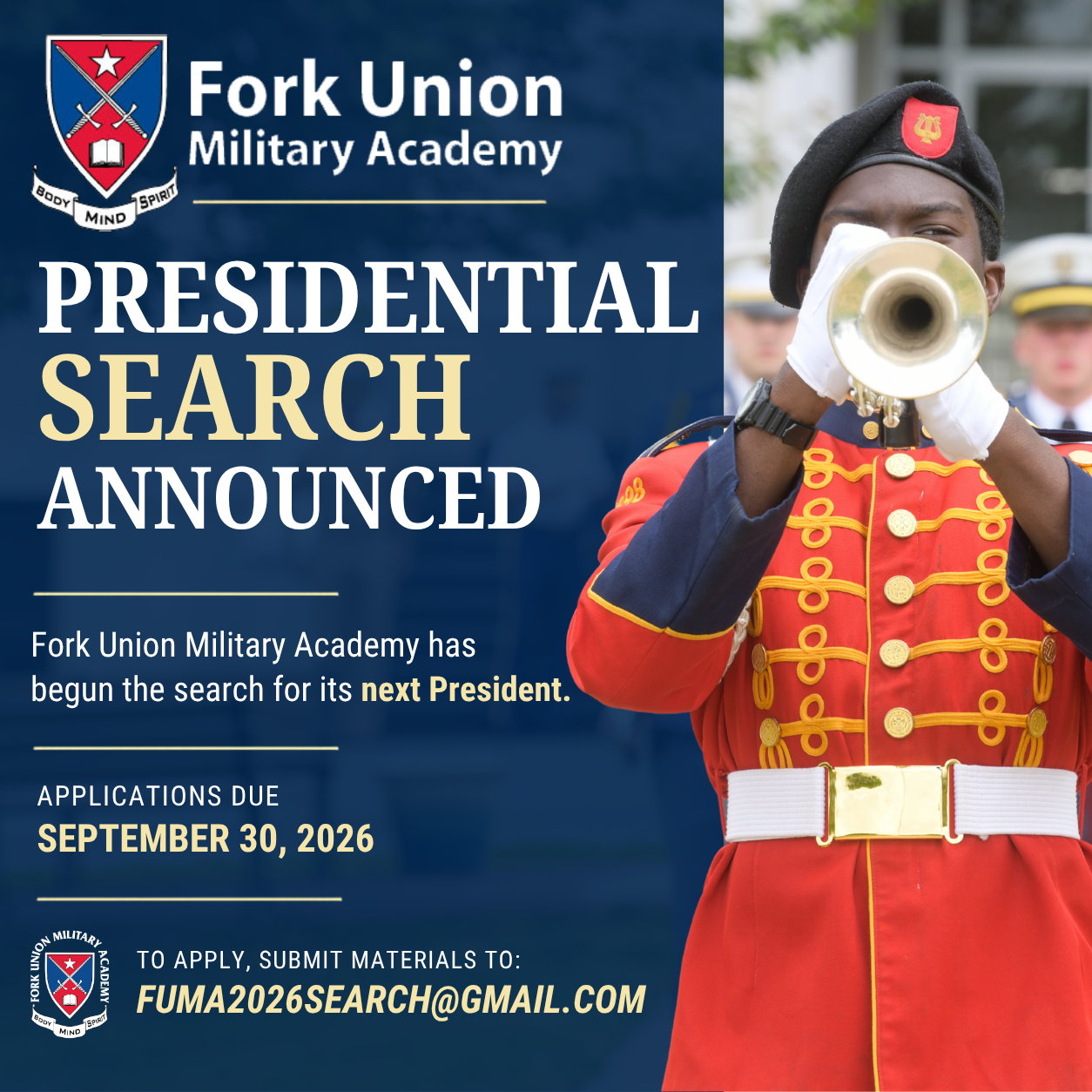 Fork Union Military Academy begins the search for its next president